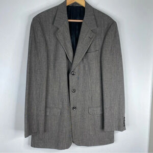 Banana Republic Wool Blazer 42L Made In Italy Academia Classic Office Preppy